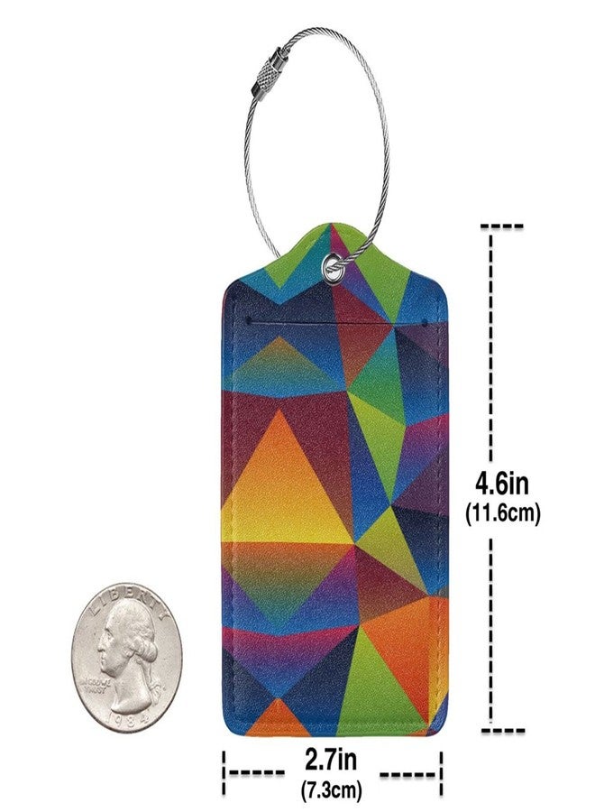 BULINGLY 2 Pack Luggage Tag for Suitcase, Cute Leather Baggage Tag with Stainless Steel Loop Privacy Cover for Women Girls Bag Travel - Image 4